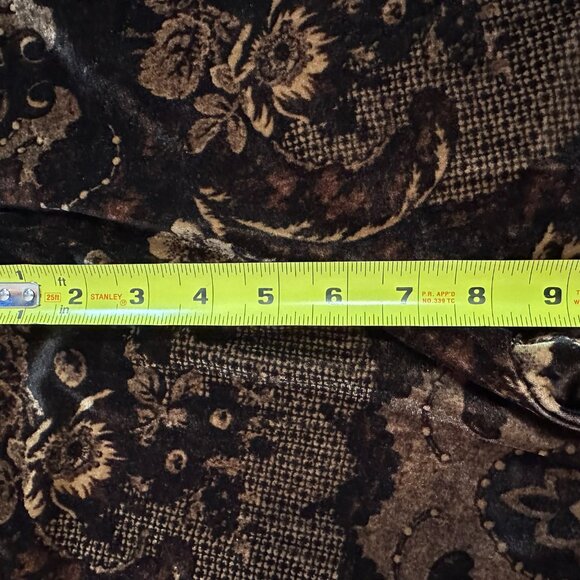 Free People Brown Velvet Flares Stretchy Boho 70s Maximal Festival Pattern Sz S - Picture 6 of 8